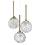 Brass-colored pendant lamps - Luces Exclusivas PASTO Pendant 3x5W LED gold brass LE41741 - product 2