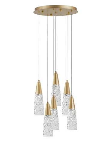 Luces Exclusivas PENCO Pendant 6x5W G9 LED gold brass LE41744