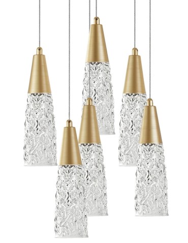 Luces Exclusivas PENCO Pendant 6x5W G9 LED gold brass LE41744 - product 2