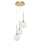 Pendant lamps - Luces Exclusivas PEREZ Pendant 3x5W LED gold/white LE41747 - product 1