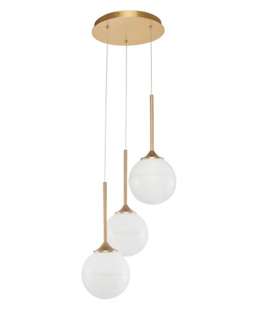 Luces Exclusivas PEREZ Pendant 3x5W LED gold/white LE41747