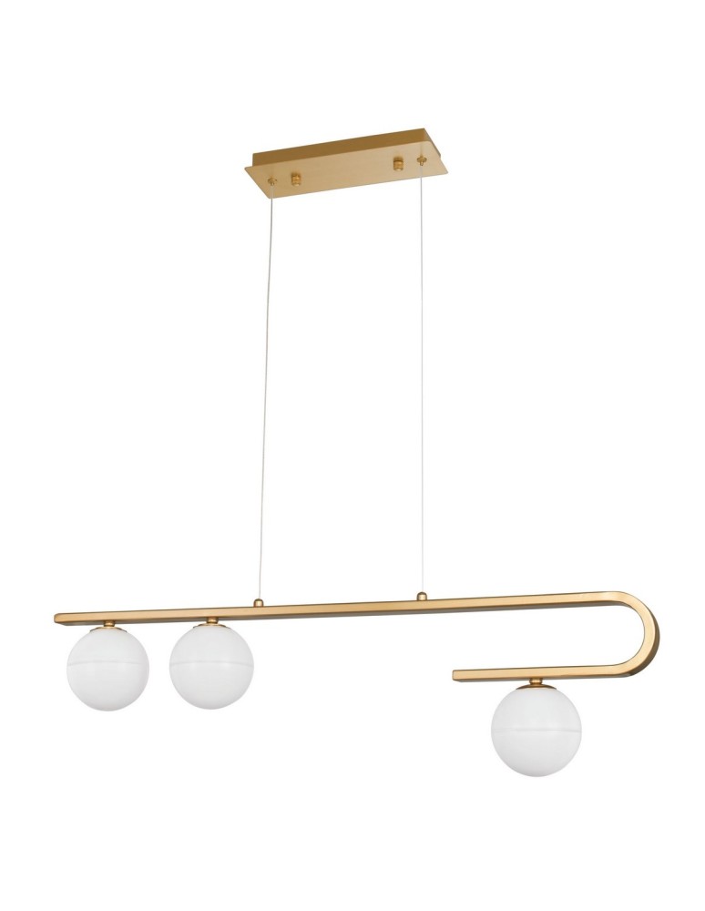 Pendant lamps - Luces Exclusivas PEREZ Pendant 3x5W LED gold/white LE41750 - product kolory-swiatla.pl 1