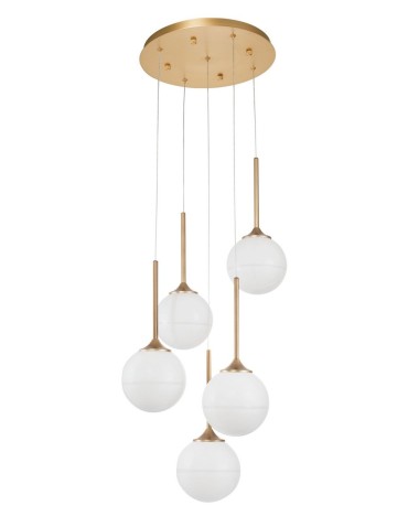 Luces Exclusivas PEREZ Wisząca 5xG9 LED złoty/biały LE41752