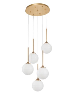 Luces Exclusivas PEREZ Pendant 5xG9 LED gold/white LE41752