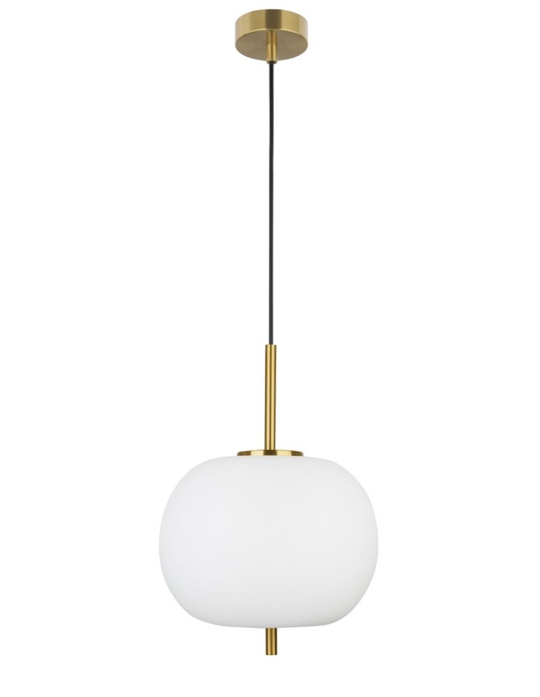 Pendant lamps - Luces Exclusivas PILAR Pendant 1xE27 LED white/antique brass LE41754 - product kolory-swiatla.pl 1