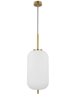 Luces Exclusivas PILAR Wisząca 1xE27 LED biały/antyczny mosiądz LE41755