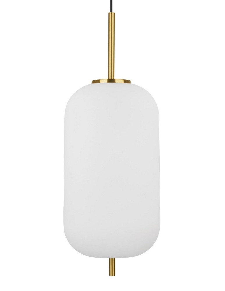 Pendant lamps - Luces Exclusivas PILAR Pendant 1xE27 LED white/antique brass LE41755 - product kolory-swiatla.pl 2