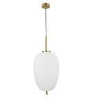 Pendant lamps - Luces Exclusivas PILAR Pendant 1xE27 LED white/antique brass LE41756 - product 1