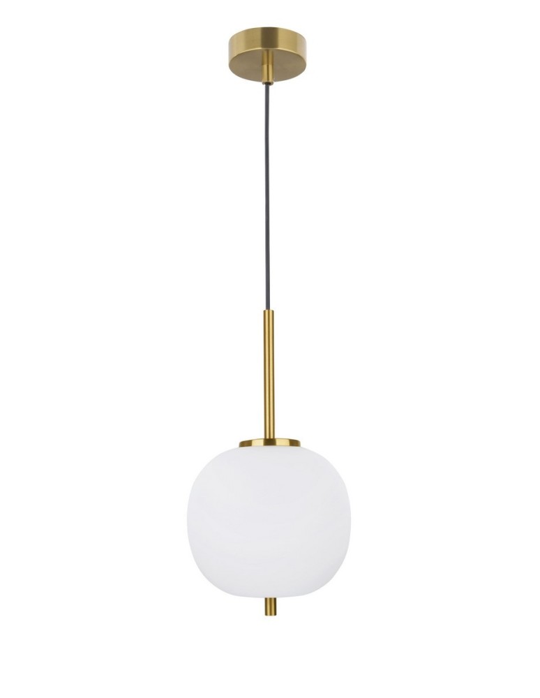 Pendant lamps - Luces Exclusivas PILAR Pendant 1xE14 LED white/antique brass LE41757 - product kolory-swiatla.pl 1