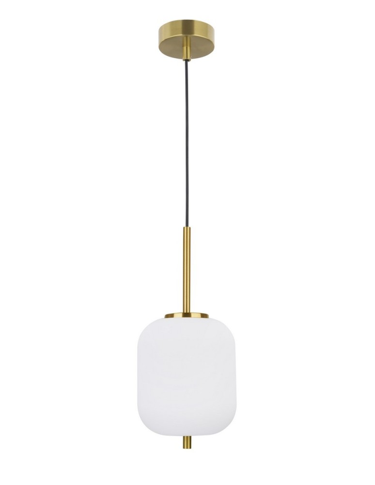 Pendant lamps - Luces Exclusivas PILAR Pendant 1xE14 LED white/antique brass LE41758 - product kolory-swiatla.pl 1