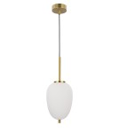 Pendant lamps - Luces Exclusivas PILAR Pendant 1xE14 LED white/antique brass LE41759 - product 1