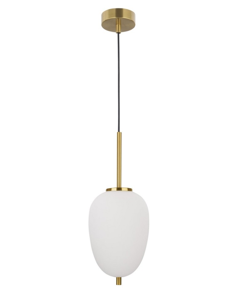 Pendant lamps - Luces Exclusivas PILAR Pendant 1xE14 LED white/antique brass LE41759 - product kolory-swiatla.pl 1