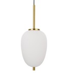 Pendant lamps - Luces Exclusivas PILAR Pendant 1xE14 LED white/antique brass LE41759 - product 2