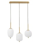Pendant lamps on a strip - Luces Exclusivas PILAR Pendant 3xE14 LED white/antique brass LE41760 - product 1