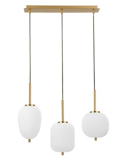 Luces Exclusivas PILAR Wisząca 3xE14 LED biały/antyczny mosiądz LE41760