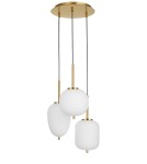 Pendant lamps - Luces Exclusivas PILAR Pendant 3xE14 LED white/antique brass LE41761 - product 1