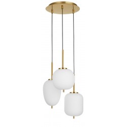 Luces Exclusivas PILAR Wisząca 3xE14 LED biały/antyczny mosiądz LE41761