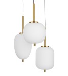 Pendant lamps - Luces Exclusivas PILAR Pendant 3xE14 LED white/antique brass LE41761 - product 2