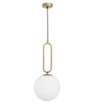 Pendant lamps - Luces Exclusivas PINTO Pendant 1xE27 LED white/brass LE41762 - product 1
