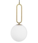 Pendant lamps - Luces Exclusivas PINTO Pendant 1xE27 LED white/brass LE41762 - product 2