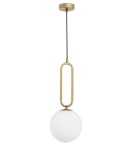 Pendant lamps - Luces Exclusivas PINTO Pendant 1xE27 LED white/brass LE41764 - product 1