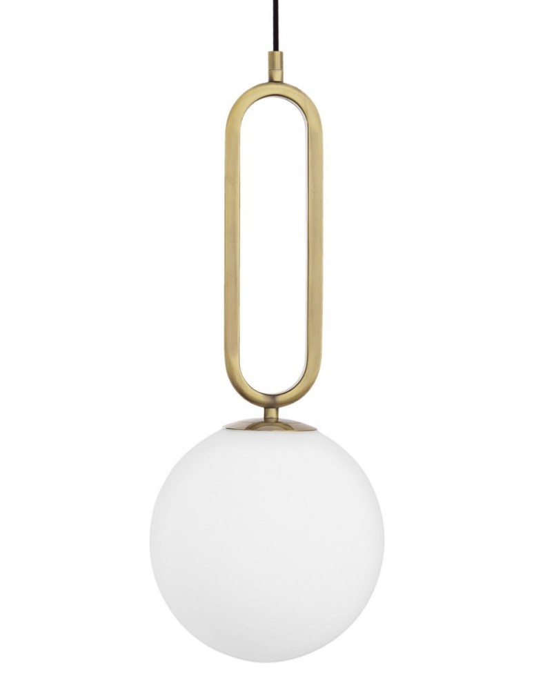 Pendant lamps - Luces Exclusivas PINTO Pendant 1xE27 LED white/brass LE41764 - product kolory-swiatla.pl 2