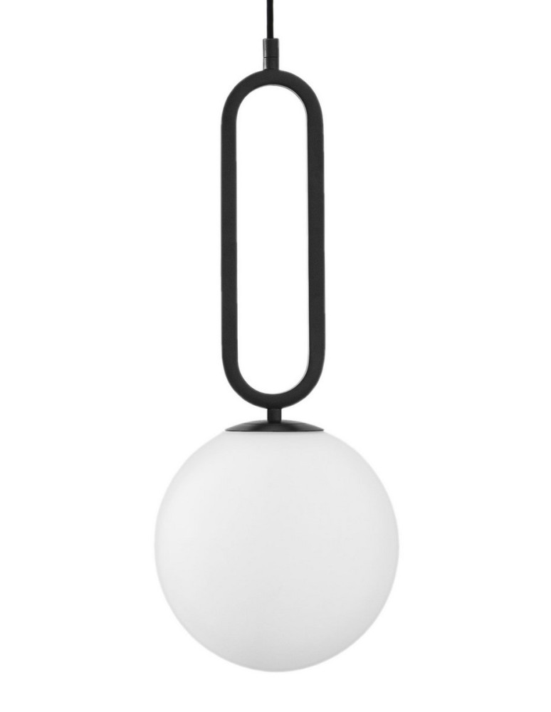 Pendant lamps - Luces Exclusivas PINTO Pendant 1xE27 LED white/black LE41765 - product kolory-swiatla.pl 2
