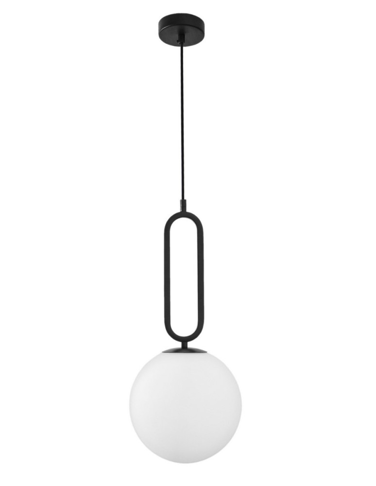 Pendant lamps - Luces Exclusivas PINTO Pendant 1xE27 LED white/black LE41766 - product kolory-swiatla.pl 1