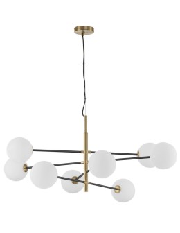 Luces Exclusivas PLATO Pendant 8xG9 LED white/black/satin gold LE41768