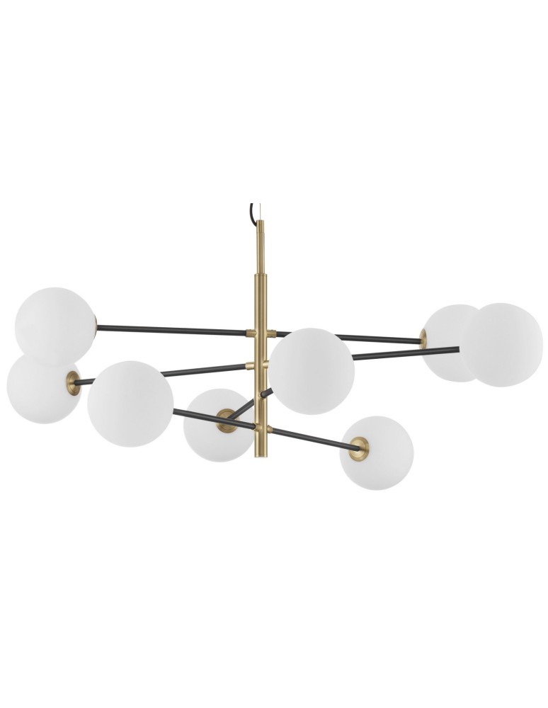 Pendant lamps - Luces Exclusivas PLATO Pendant 8xG9 LED white/black/satin gold LE41768 - product kolory-swiatla.pl 2