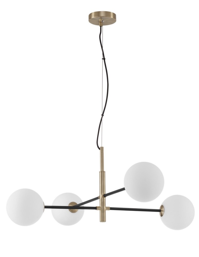 Pendant lamps - Luces Exclusivas PLATO Pendant 4xG9 LED white/black/satin gold LE41769 - product kolory-swiatla.pl 1
