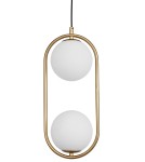 Pendant lamps - Luces Exclusivas RENGO Pendant 2xG9 LED gold brass LE41772 - product 1