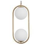 Pendant lamps - Luces Exclusivas RENGO Pendant 2xG9 LED gold brass LE41772 - product 2