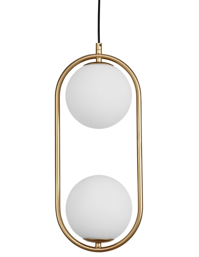 Pendant lamps - Luces Exclusivas RENGO Pendant 2xG9 LED gold brass LE41772 - product kolory-swiatla.pl 3