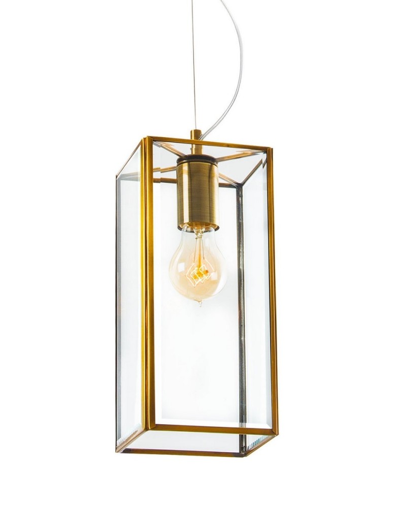 Geometric pendant lamps - Luces Exclusivas SALTA Pendant 1xE27 LED antique brass LE41779 - product kolory-swiatla.pl 2