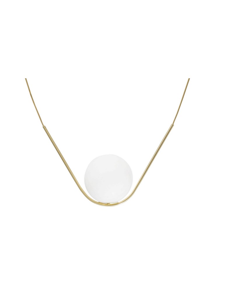 Pendant lamps - Luces Exclusivas SORIA Pendant 1xE27 LED opal/brass LE41783 - product kolory-swiatla.pl 2