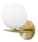 Wall lamps - Luces Exclusivas SORIA Wall lamp 1xE14 LED opal/brass LE41784 - product 1