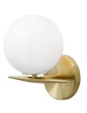 Luces Exclusivas SORIA Wall lamp 1xE14 LED opal/brass LE41784