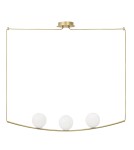 Pendant lamps - Luces Exclusivas SORIA Pendant 3xE14 LED opal/brass LE41785 - product 1