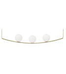 Pendant lamps - Luces Exclusivas SORIA Pendant 3xE14 LED opal/brass LE41785 - product 2