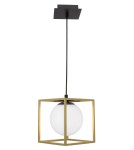 Brass-colored pendant lamps - Luces Exclusivas PLATA Pendant 1xE14 LED brass LE41786 - product 1