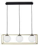 Pendant lamps on a strip - Luces Exclusivas PLATA Pendant 3xE14 LED brass LE41788 - product 1