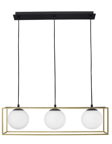 Luces Exclusivas PLATA Pendant 3xE14 LED brass LE41788