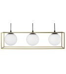 Pendant lamps on a strip - Luces Exclusivas PLATA Pendant 3xE14 LED brass LE41788 - product 2