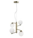 Pendant lamps - Luces Exclusivas TALCA Pendant 4xG9 LED opal/brass LE41790 - product 1