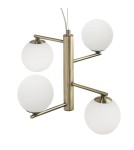 Pendant lamps - Luces Exclusivas TALCA Pendant 4xG9 LED opal/brass LE41790 - product 2