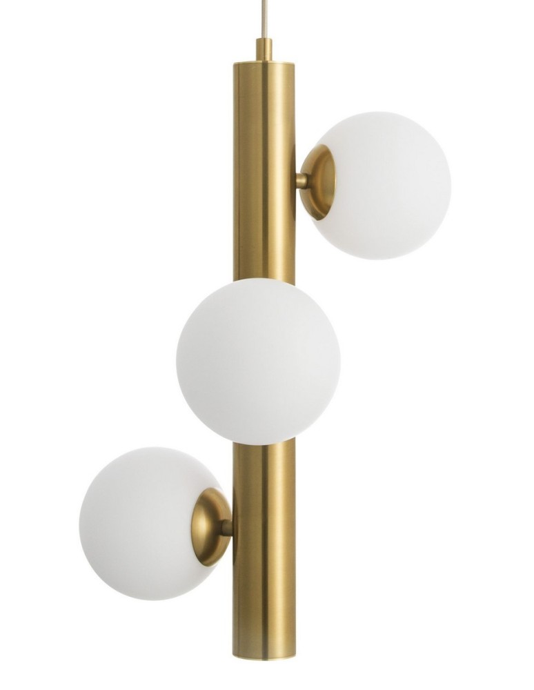 Pendant lamps - Luces Exclusivas TIGRE Pendant 3xG9 LED white/antique brass LE41791 - product kolory-swiatla.pl 2