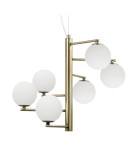 Lampy wiszące - Luces Exclusivas TALCA Wisząca 6xG9 LED opal/mosiądz LE41793 - produkt 2