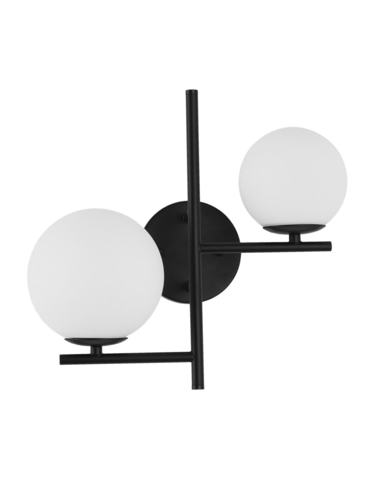 Wall lamps - Luces Exclusivas TURBO Wall-mounted 2xE14 LED white/black LE41802 - product kolory-swiatla.pl 1