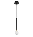 LED pendant lamps - Luces Exclusivas UNION Pendant LED 5W 250lm 3000K black/brass/opal LE41810 - product 1